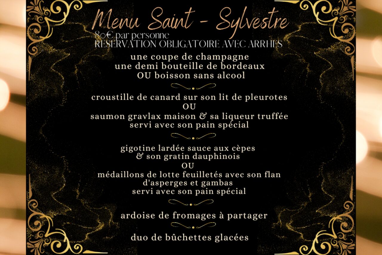 MENU DE LA SAINT SYLVESTRE