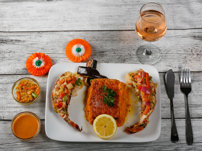 queues de langouste gratin patate douce 