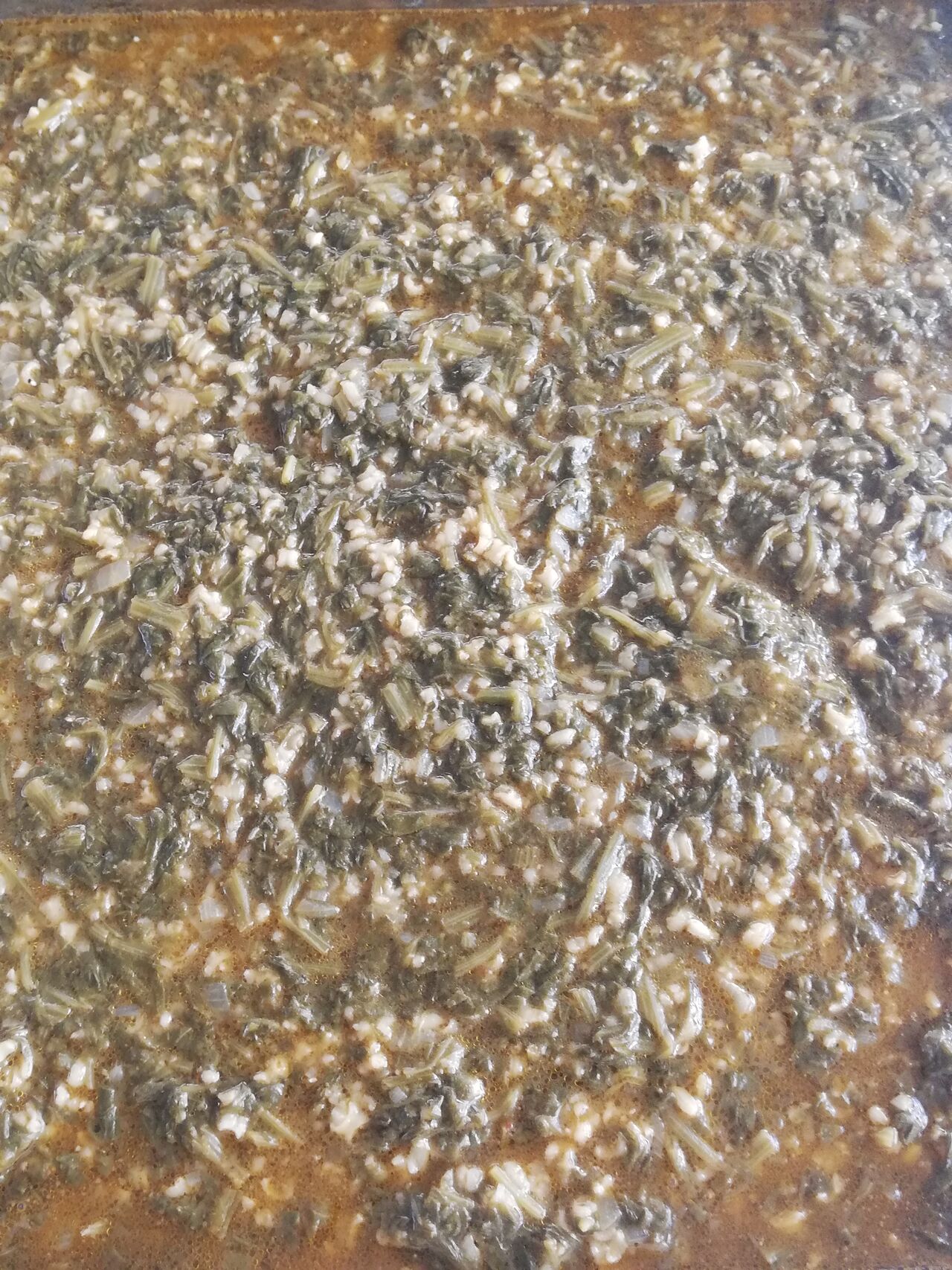 Spinat mit Reis und Faschiertem 