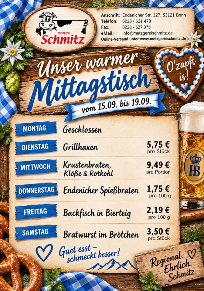 Unser Mittagstisch für diese Woche: