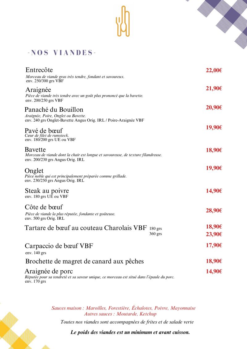 Viandes été 26