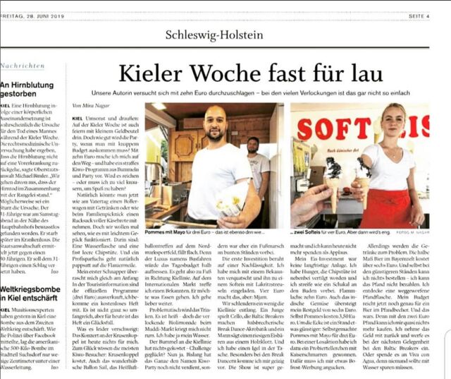 Kieler Woche ohne Pizza