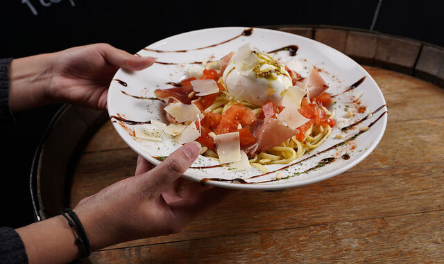 Linguini à la burrata