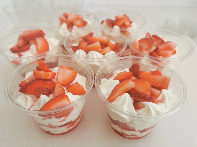 crémeux au mascarpone au fraise