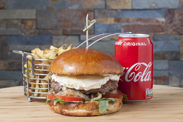 Menu Burger gourmet chèvre miel 