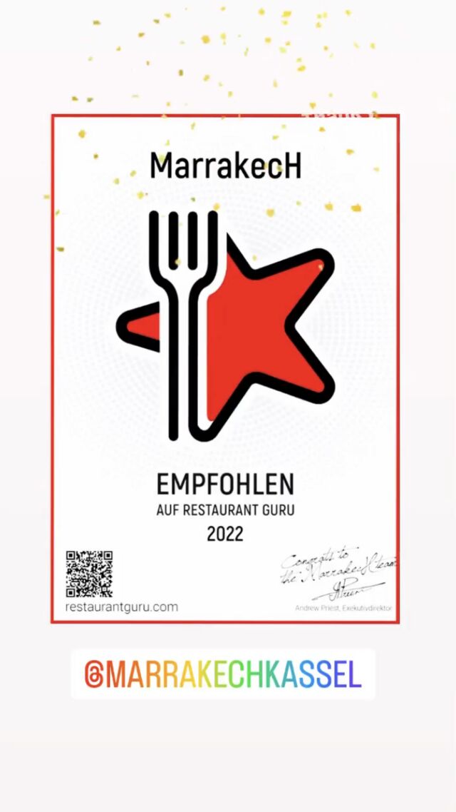 Danke #restaurantguru für die Auszeichnung 🎖
❤️🥰