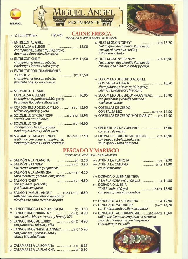 Menu Espanol 3