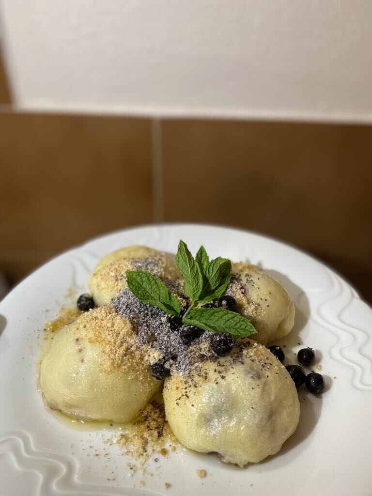 Kynuté knedlíky s borůvkami 