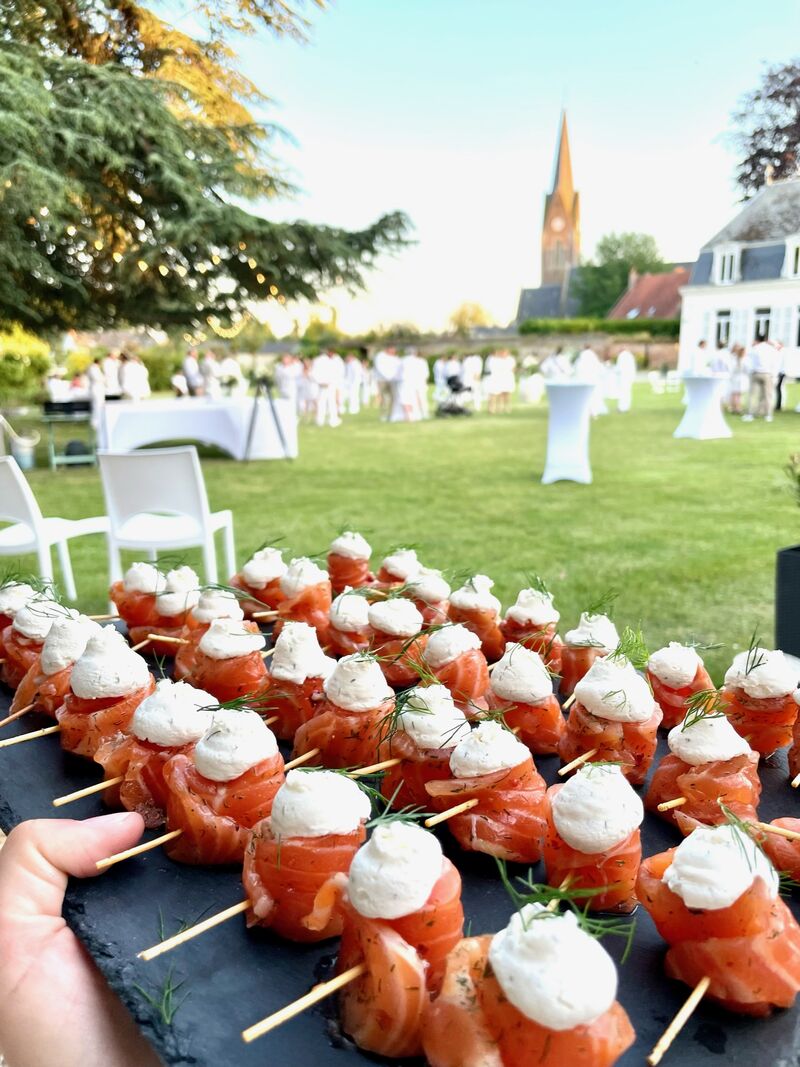 Bonbons de saumon gravlax chantilly citron vert 