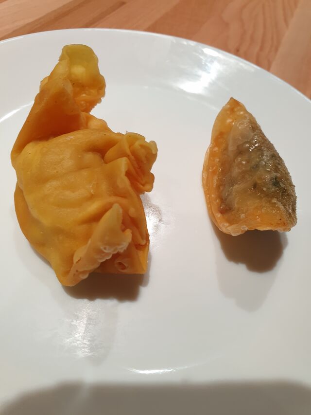 Raviolis frit aux crevettes ou au légumes 