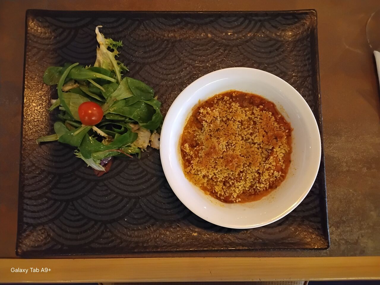 Fricassée d'Encornet à la Basquaise et Bisque de Homard