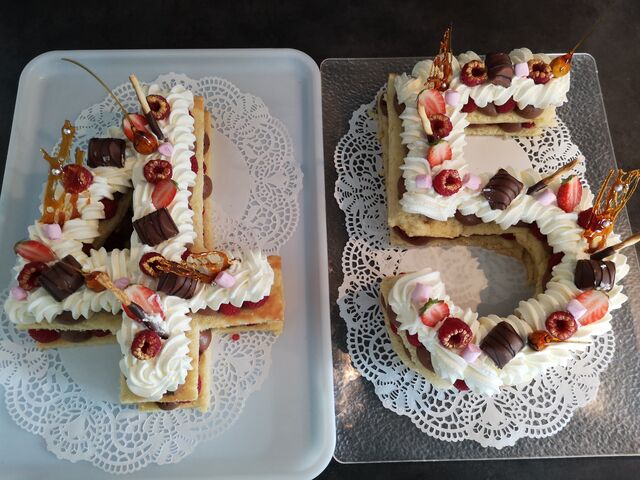 Number cake 45
Chocolat / Framboise