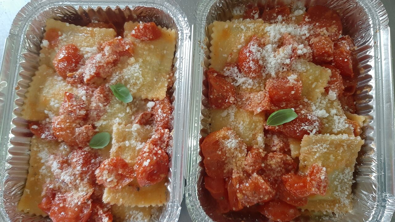 Ravioli al pomodorino fresco e basilico
