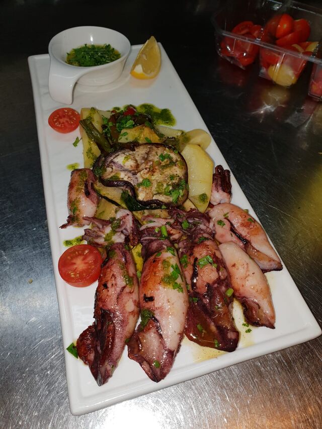 Try out one of our fish dishes such as of squids as part of our traditional cuisine!