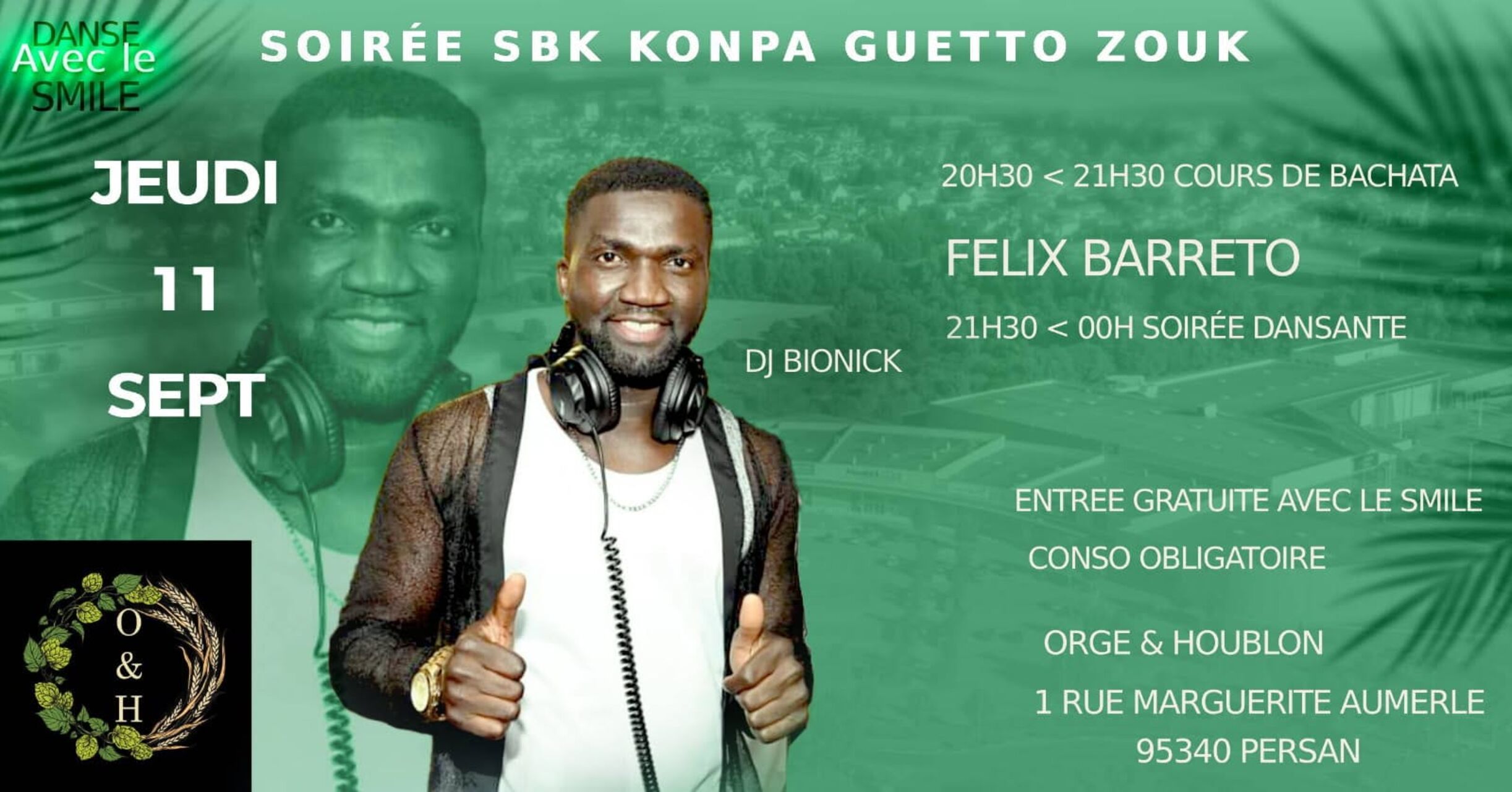 Soirée danse latine jeudi 11 septembre à 20h30