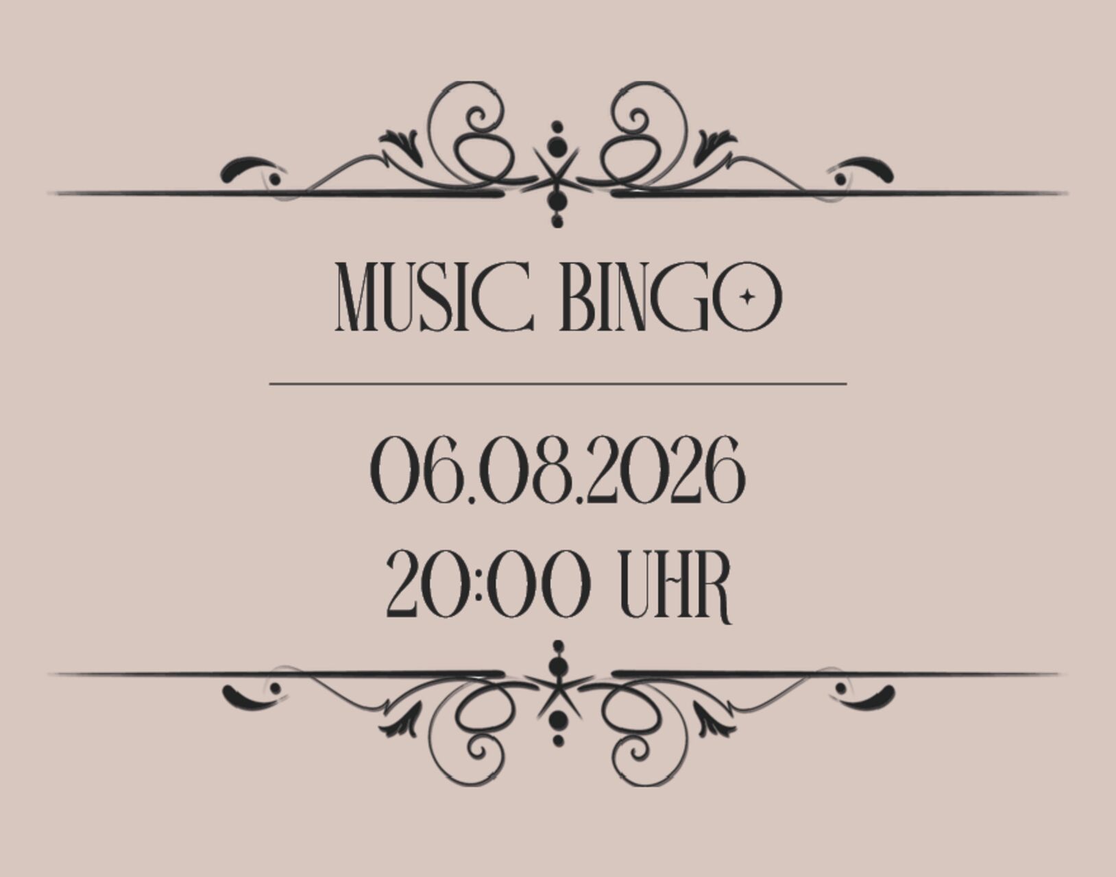 MUSIC BINGO