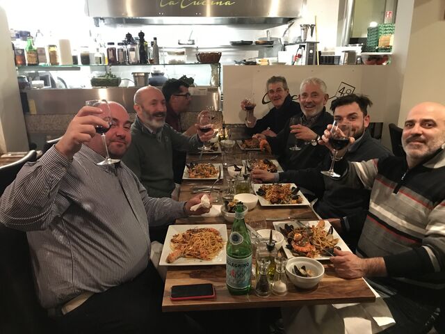 Gli Italiani...vaste klanten bij ons, nogmaals een bewijs dat we de echte Italiaanse keuken serveren