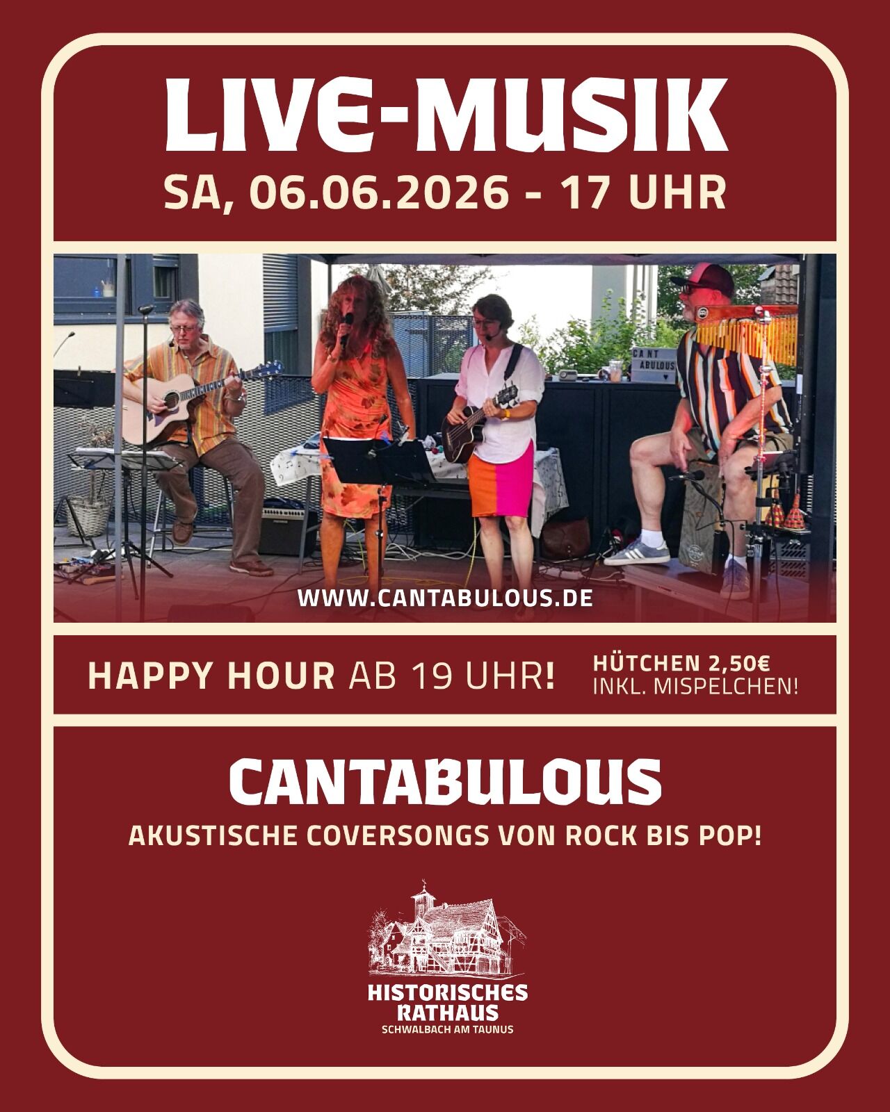 Cantabulous live im Historischen Rathaus