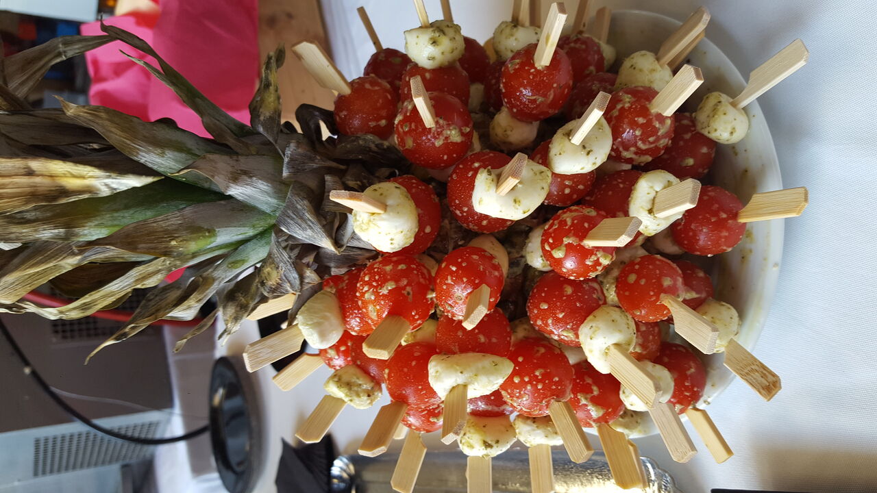 Brochetines tomates mozzarella