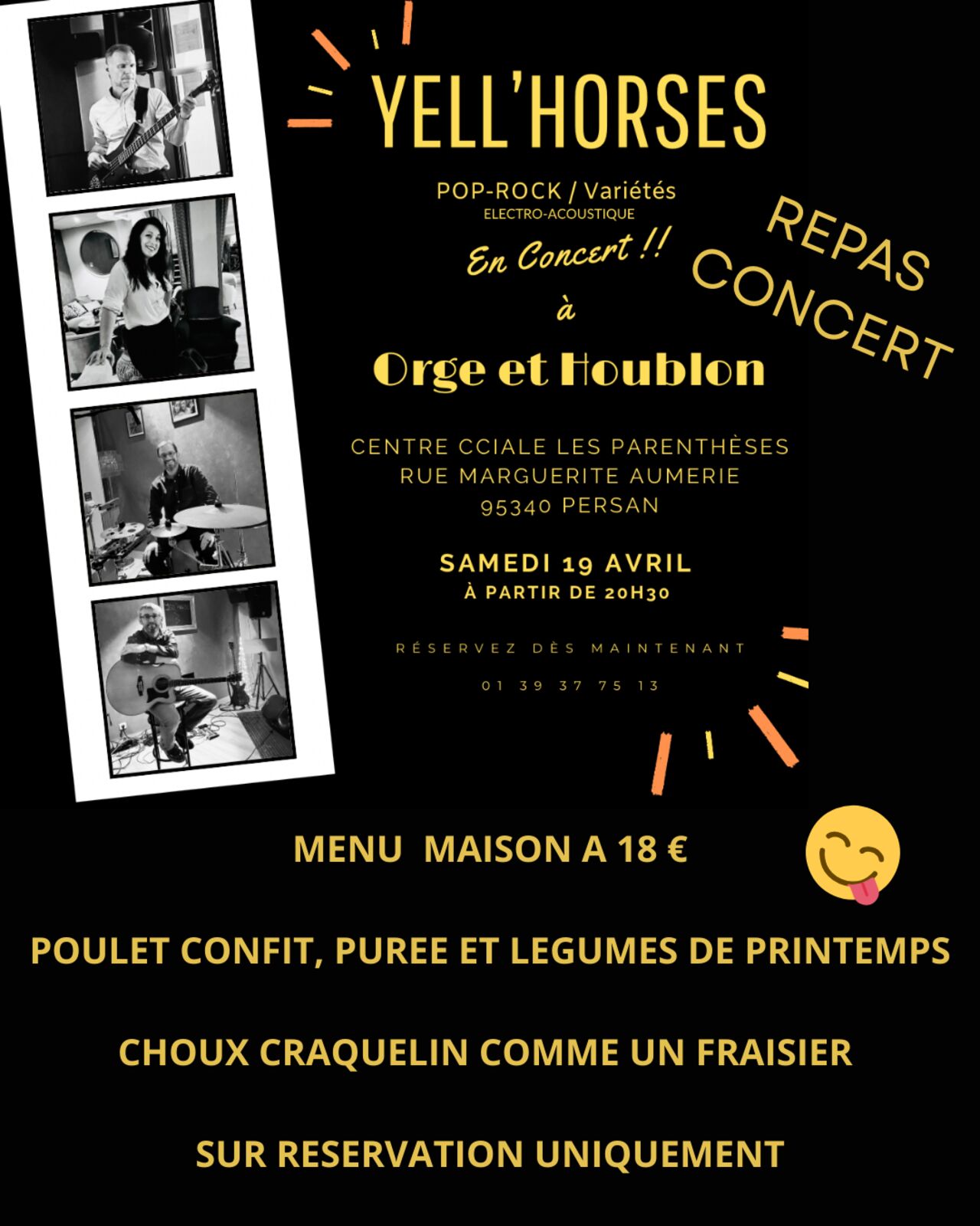 Repas-concert samedi 19 avril