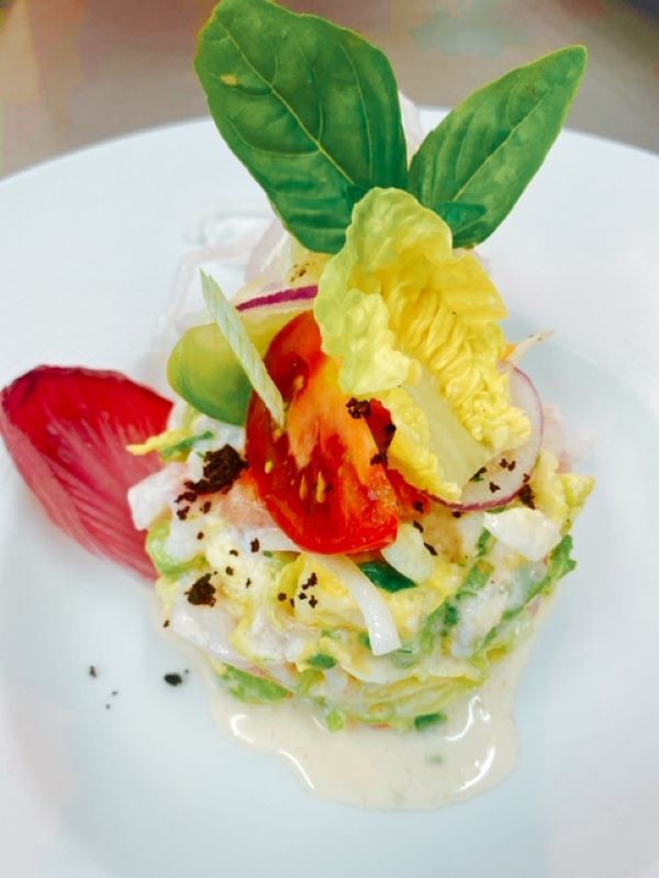 Céviche de bar au lait de coco