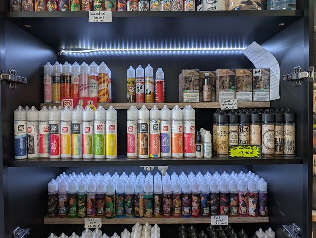 E-liquides vitrine