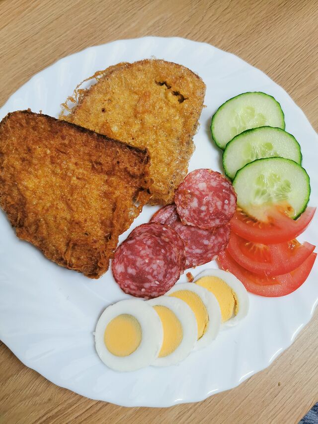 Eierbrot für frühstück