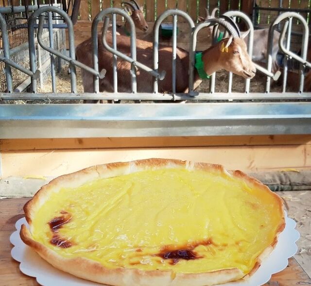 Tarte à la crème au lait de chèvre