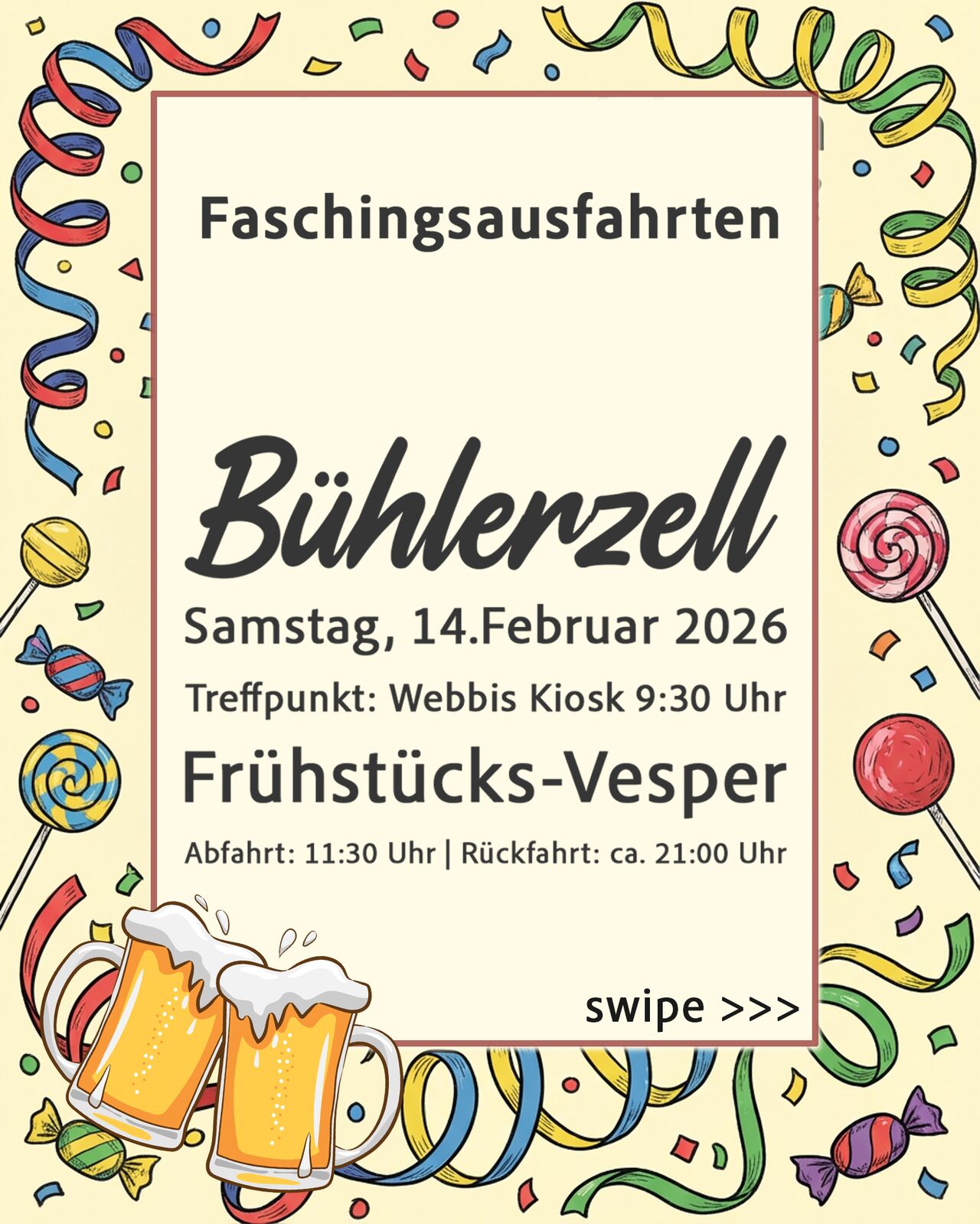 Faschingsausfahrt Bühlerzell 14.02.26