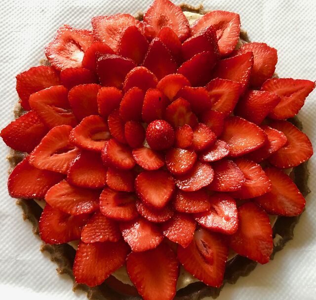 Tarte aux fraises Crue