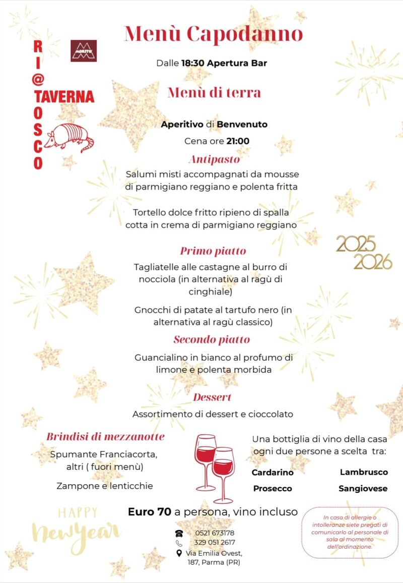 Capodanno 2025 menù di terra No Title