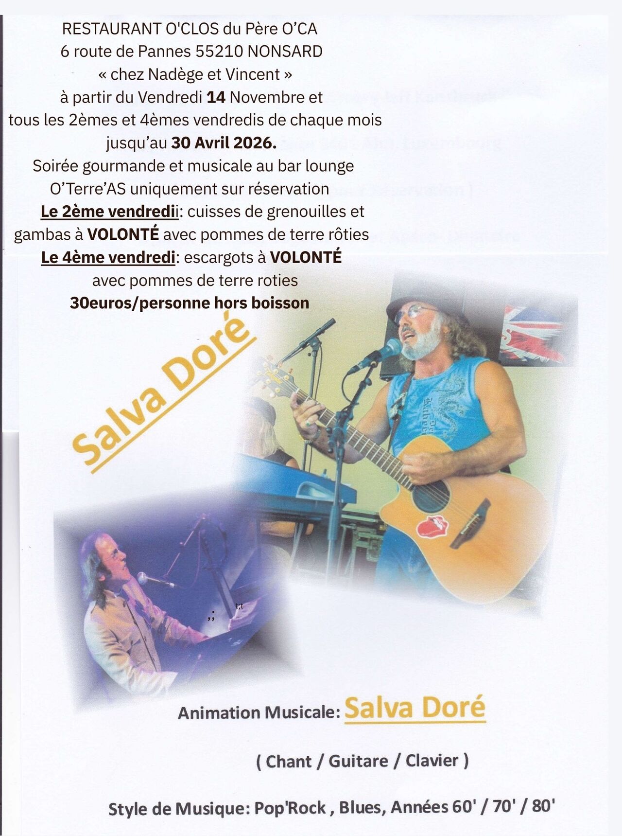 cuisses de grenouilles , gambas et escargots à volonté