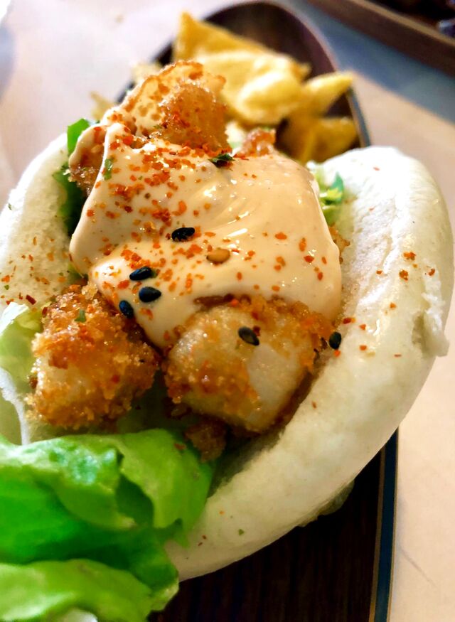 Bao de choco con mayonesa de kimchi