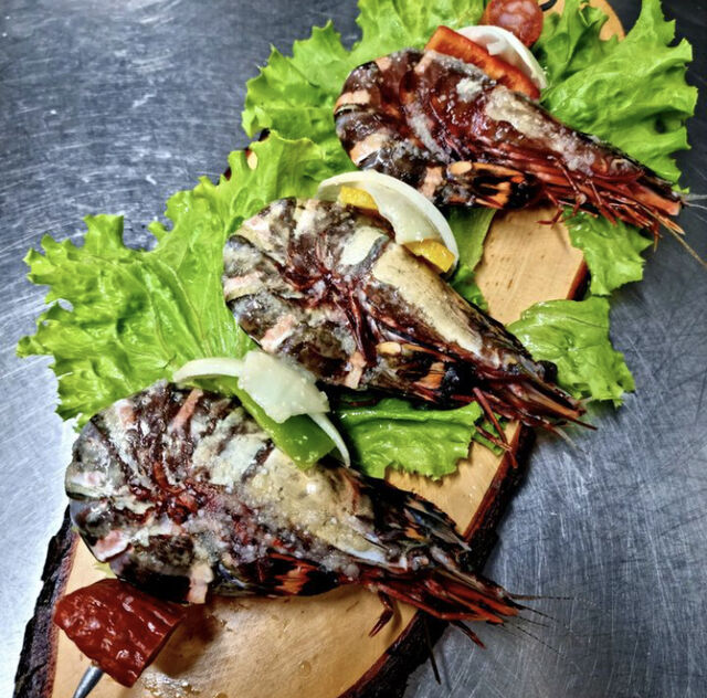 Espetada de Camarão Tigre 