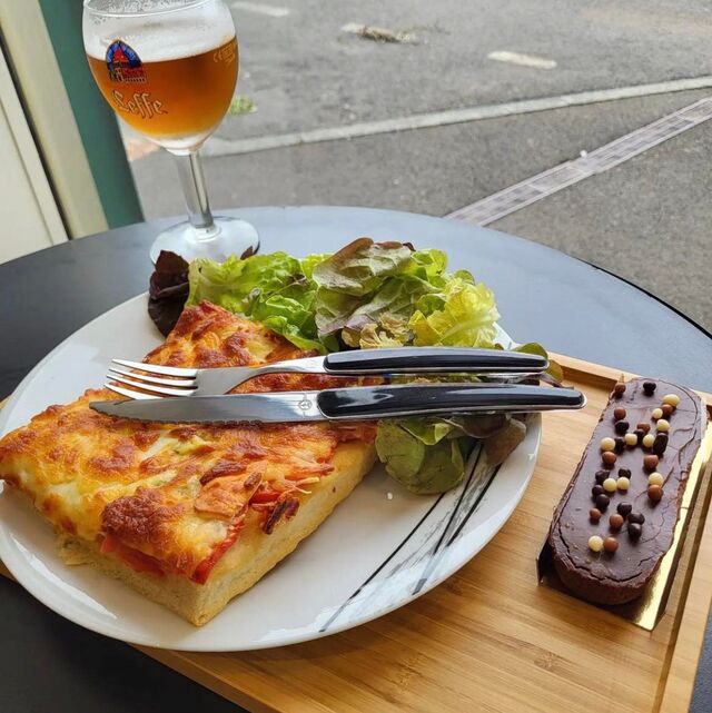 #pausedej#foccacciafromage#leffe#bière#crocchococaramel#