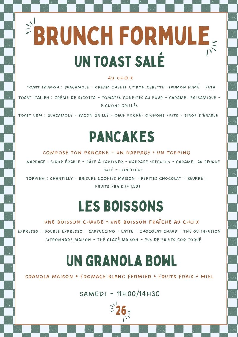 Menu brunch 