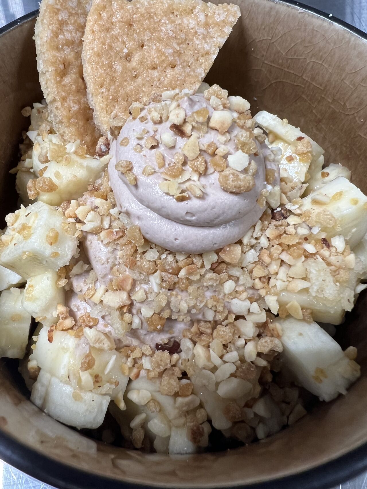 La Verrine Nuciola-Banane et Noisettes Croquantes
