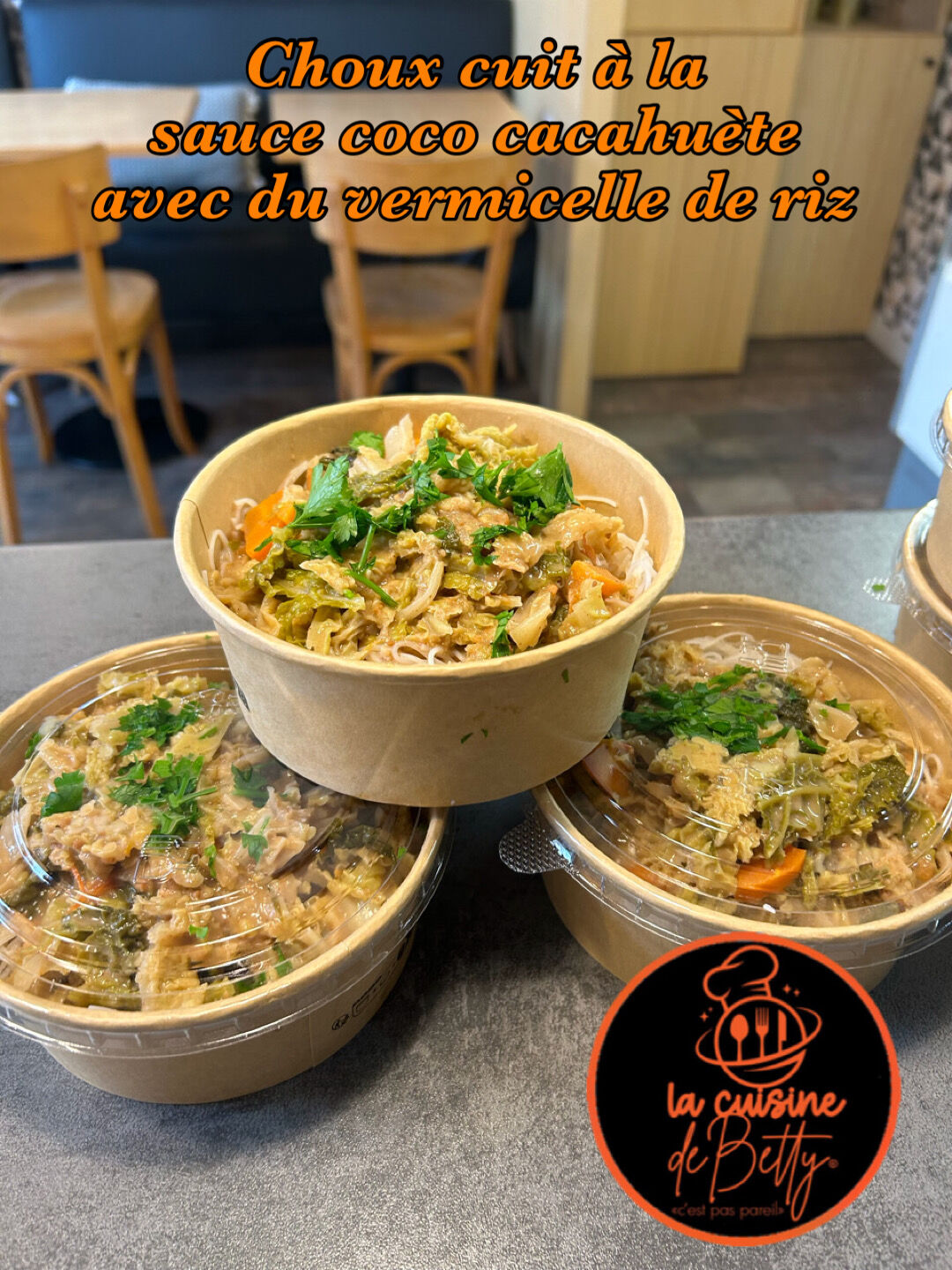 Choux cuit à la sauce coco cacahuète