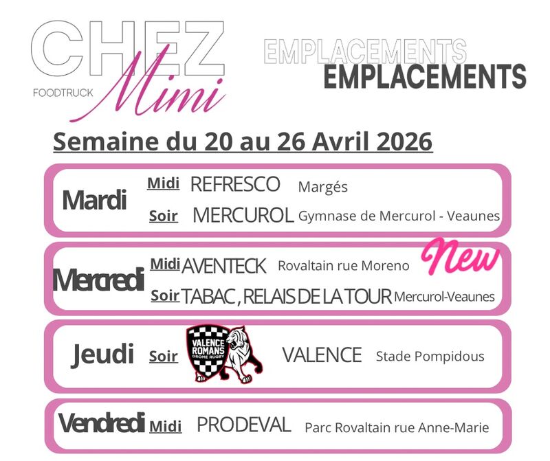 Du 20 au 26 Avril 2026