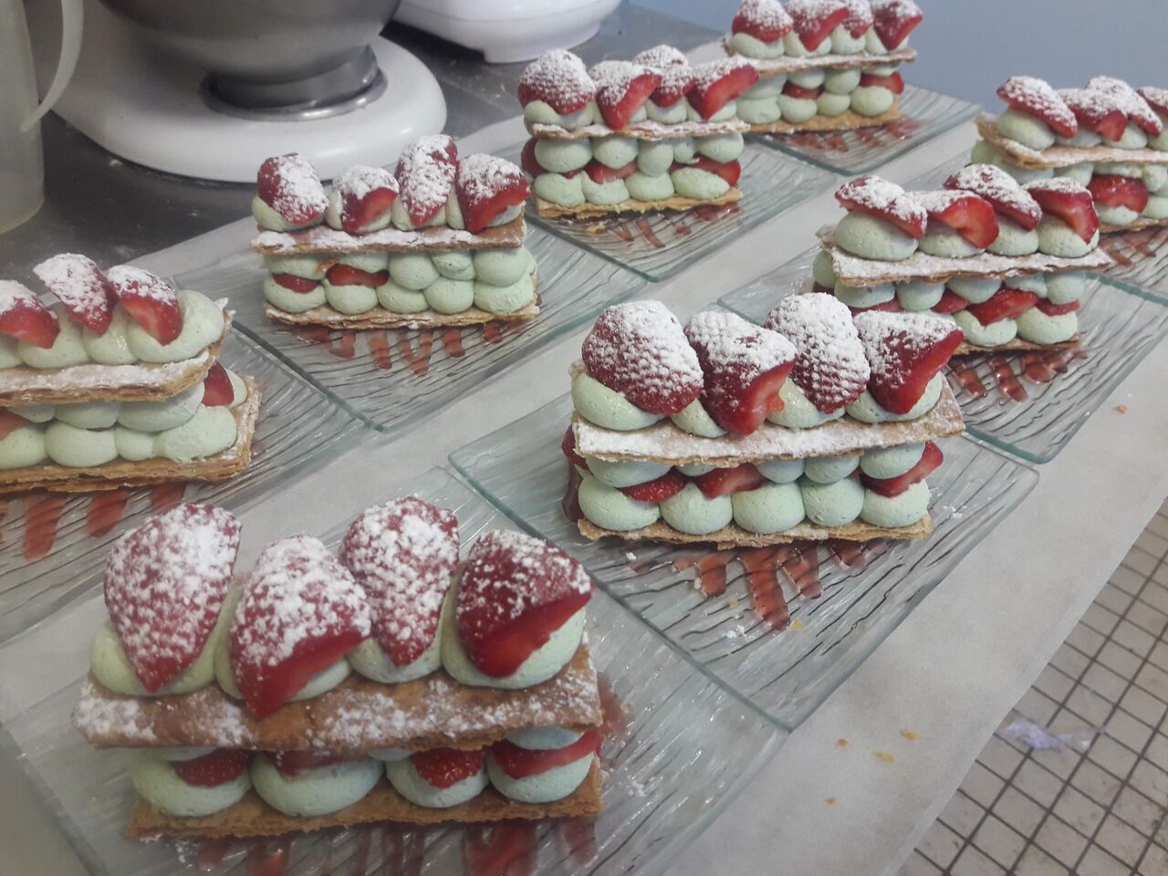 Mille feuille pistache fraise