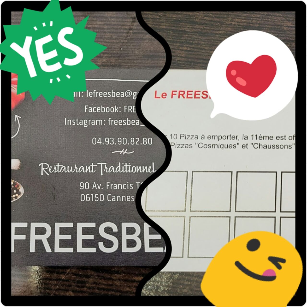 La Carte de Fidélité pour les Pizzas à Emporter !!! N'oubliez pas de la demander ou de la faire tamponner !! :) 