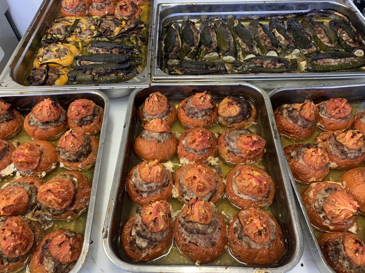 TOMATE,COURGETTE ET POIVRON FARCIES