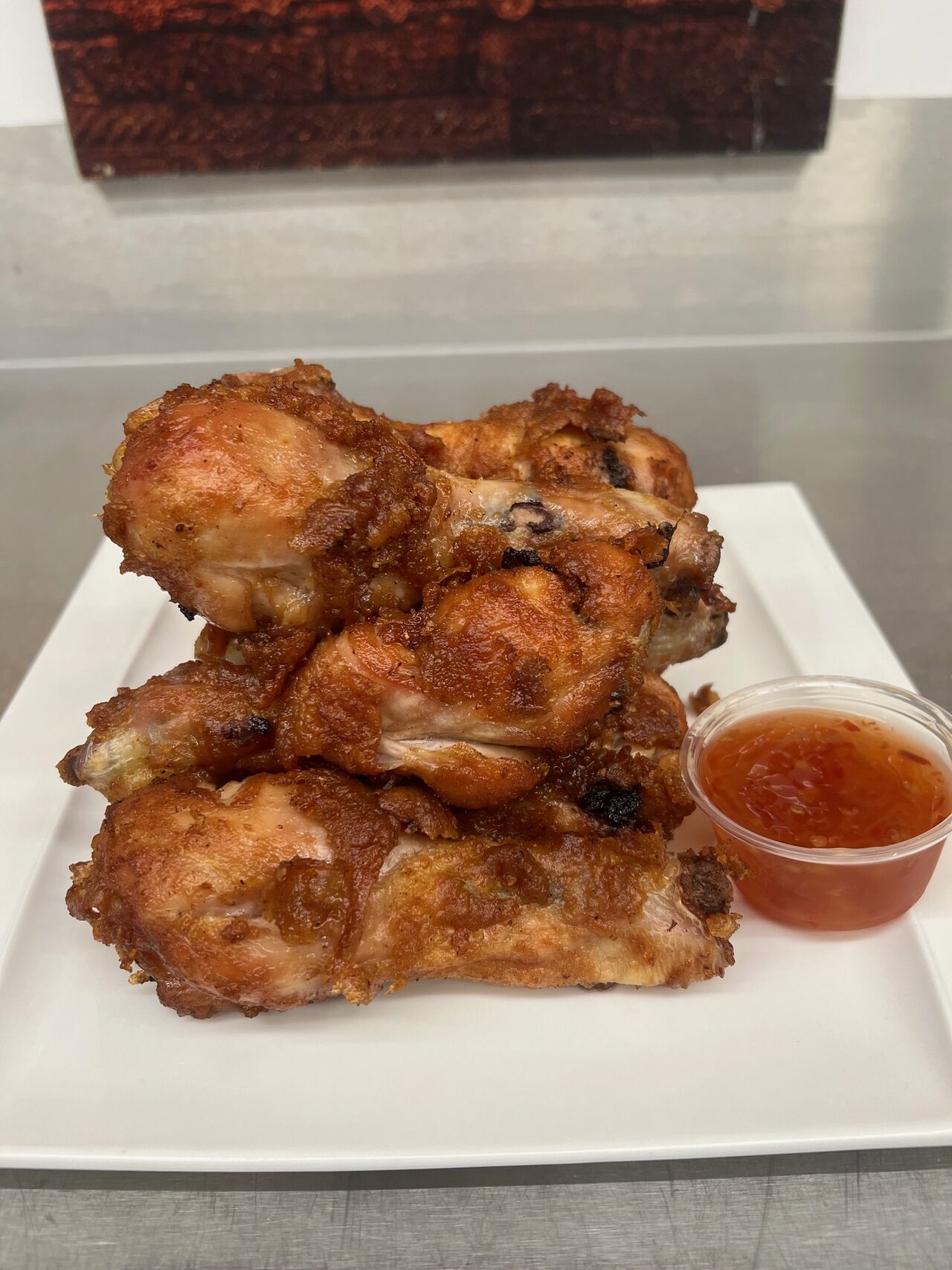 pilons de poulet mariné et frit à la thaïe