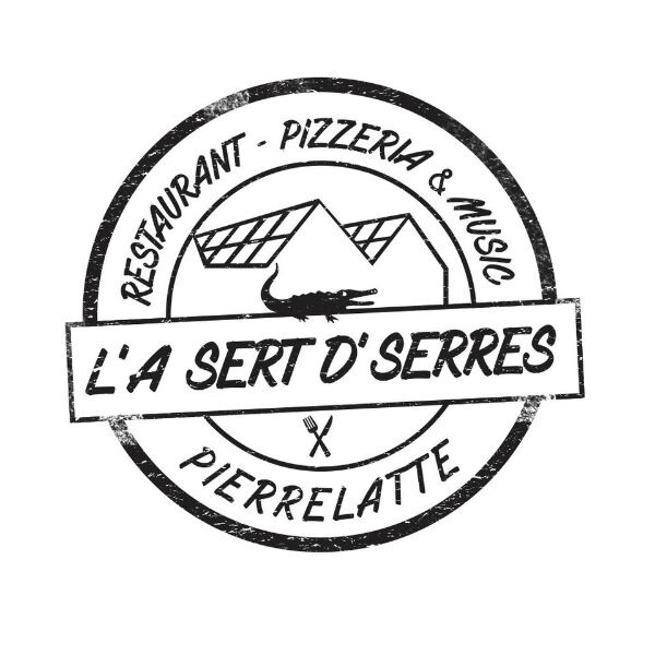 Restaurant pizzeria l'a sert d-serres - logo rond blanc