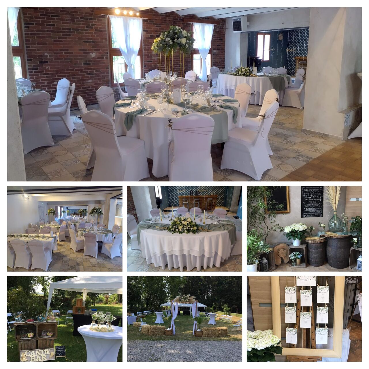 Mariage bohème chic tout de blanc vêtu