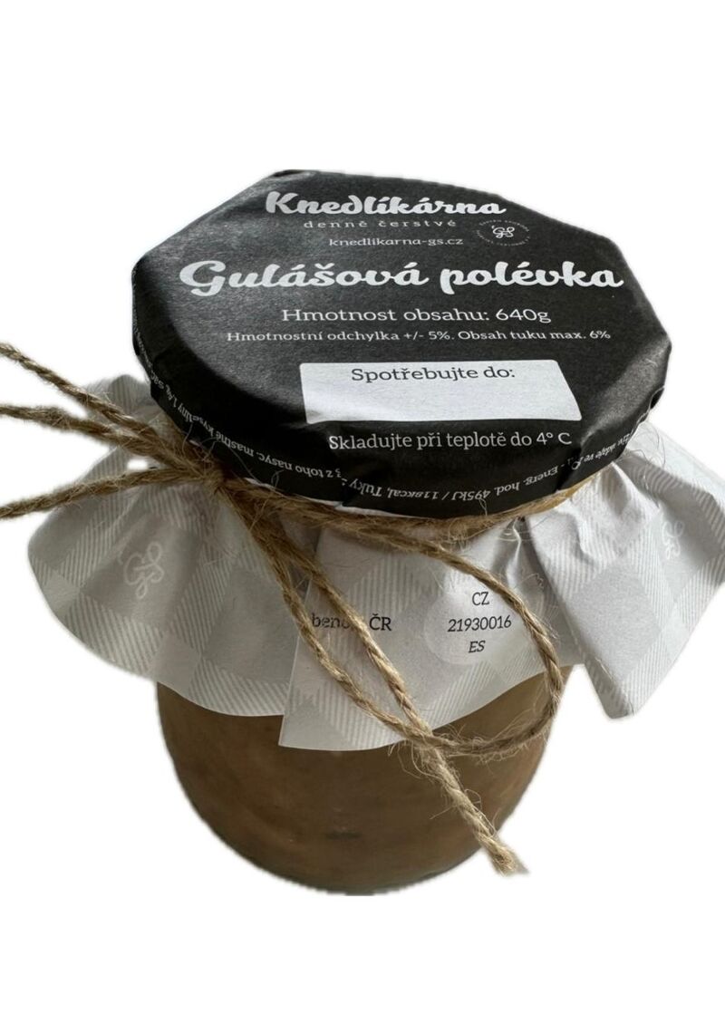 Gulášová polévka / 640g / 110,-Kč