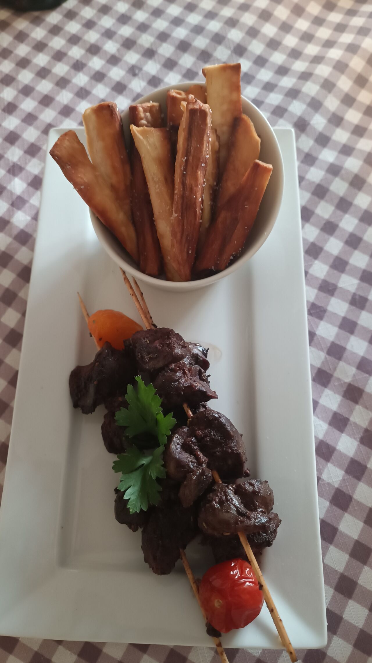 Brochettes de rognon de boeuf