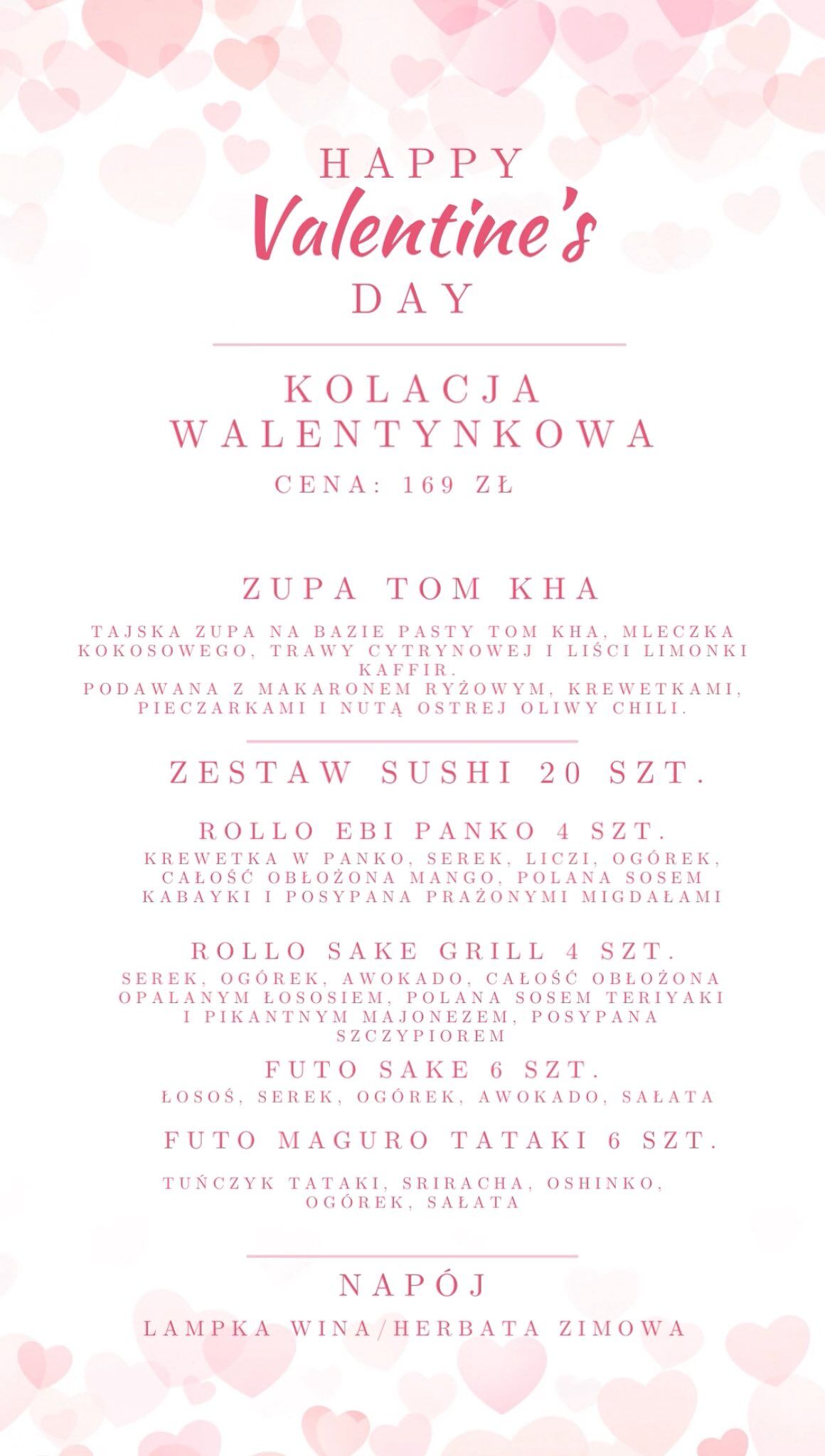 KOLACJA WALENTYNKOWA