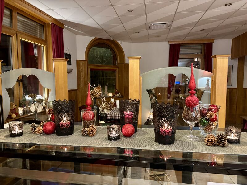 Ambiance de Noël au restaurant