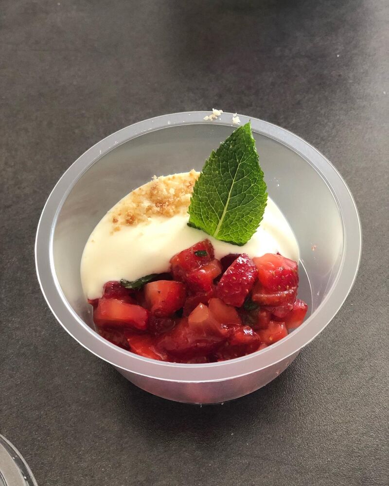 Fraises à la menthe